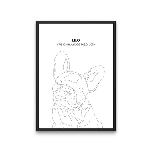 Custom Pet Silhouette Photo Frame