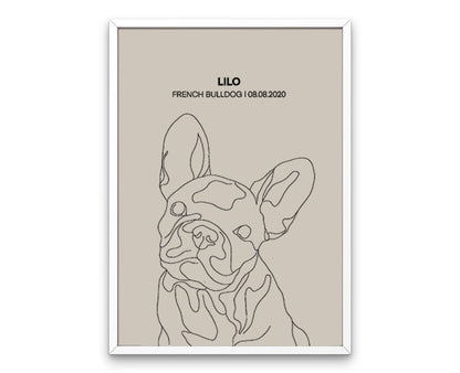 Custom Pet Silhouette Photo Frame