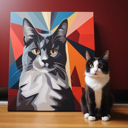 Custom Pet Portrait - Cubism Style