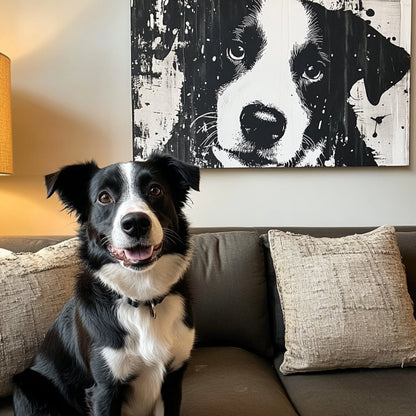 Custom Pet Portrait - Black & White Style