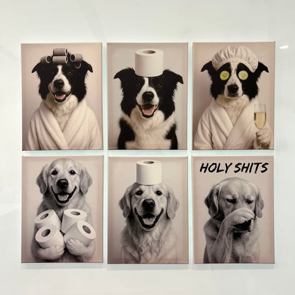 Custom Funny Pet Bathroom Wall Art