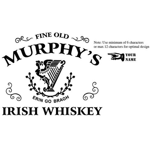 🥂Whiskey Barrel 1-2-3L, Irish Whiskey Oak Barrel Personalized with Celtic Harp