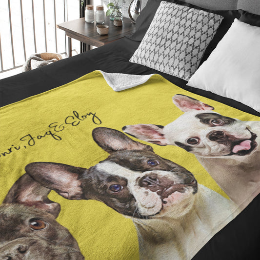 Custom Pet Pen Art Portrait Blanket