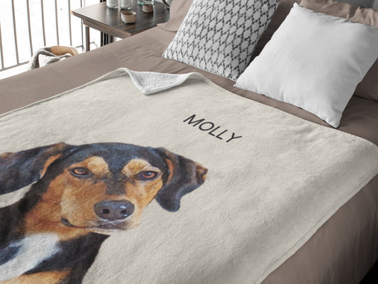 Custom Pet Pen Art Portrait Blanket