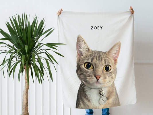 Custom Pet Pen Art Portrait Blanket