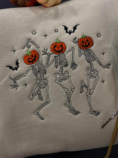 🎃🔥（Best seller）Embroidered Haunted Pumpkin Hoodie/Sweatshirt