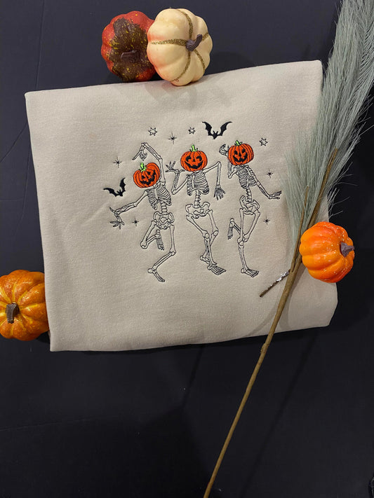 🎃🔥（Best seller）Embroidered Haunted Pumpkin Hoodie/Sweatshirt