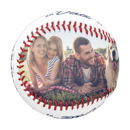 All Star Dad | Happy Father's Day 2 Photo & Monogram Baseball