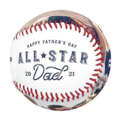 All Star Dad | Happy Father's Day 2 Photo & Monogram Baseball