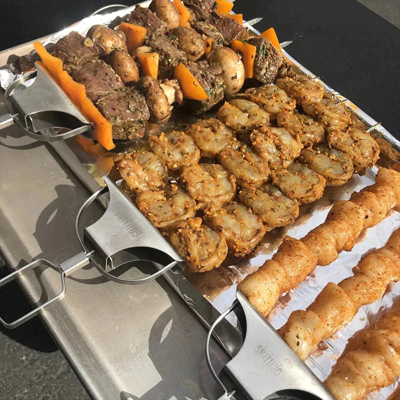 🔥Hot Sale Reusable 3 Way Grill Skewers - BBQ GrillSavant（buy one get one free）