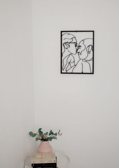 Custom Portrait Outline Metal Sign