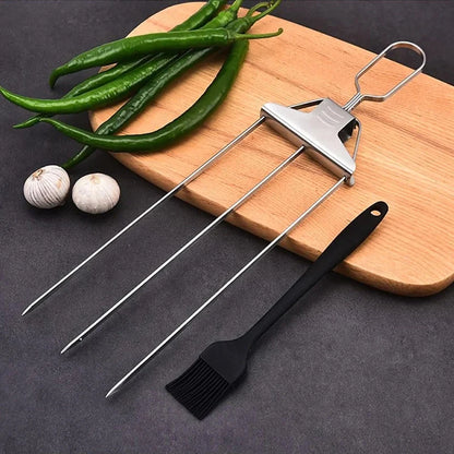 🔥Hot Sale Reusable 3 Way Grill Skewers - BBQ GrillSavant（buy one get one free）