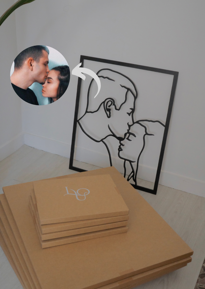 Custom Portrait Outline Metal Sign