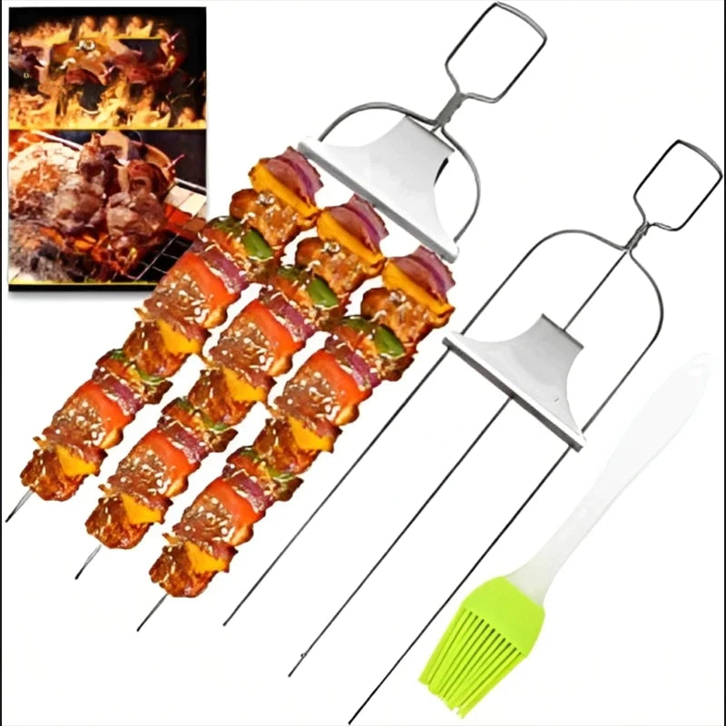 🔥Hot Sale Reusable 3 Way Grill Skewers - BBQ GrillSavant（buy one get one free）
