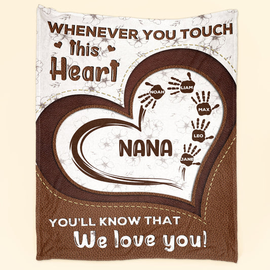 💖For Mom Blanket👩Whenever You Touch This Heart - Personalized Blanket