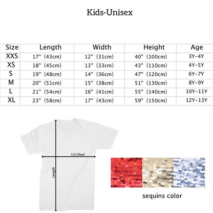👧Little Girls Custom Flip Sequin Shirt (Heart)