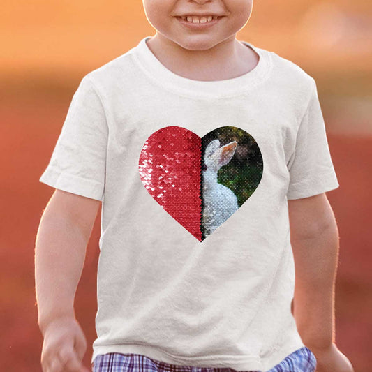 🧒Kids Custom Flip Sequin Shirt (Heart)