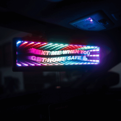 "Text Me When You Get Home Safe" RGB Endless Infinity Mirror
