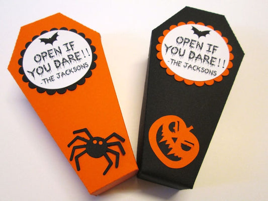 10 Halloween Treat Boxes, Halloween Coffin Box